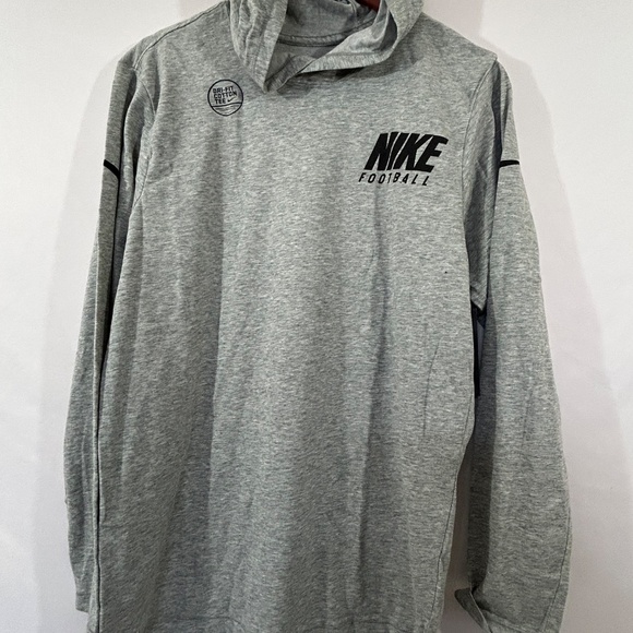 Nike Tee Dri-Fit Athletic Fit Gray Performance Sideline On Field Hoodie - Picture 2 of 8